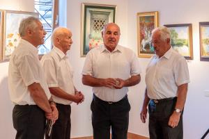 Likovna dela slikarjev, ki so ustvarjali na srečanju v Hiši čez cesto 2